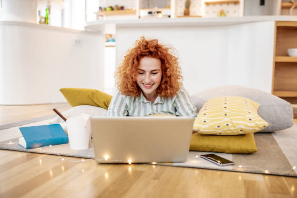 istock Enjoying at home and eating takeaway meal 1282195442