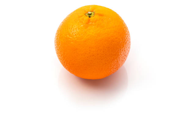 Orange fruit on a white isolated background stock photo