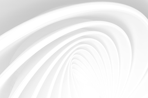 White swirl. Abstract geometric background.