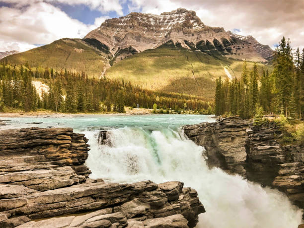 istock Scenic view of the Athabasca Falls in Canada 1282196416