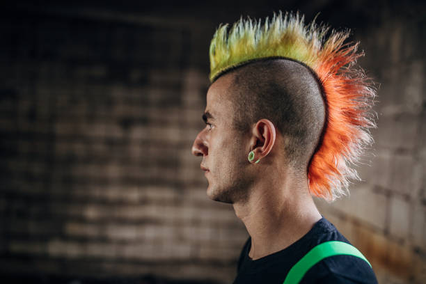 istock Close up of panker multi colored coiffure 1282203014
