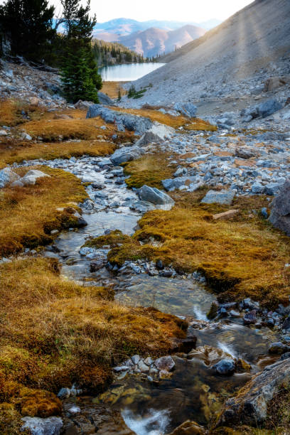 istock Small stream leads into a little Idaho mountain lake 1282206340