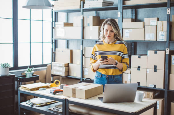 istock Mature woman running online store 1282210790