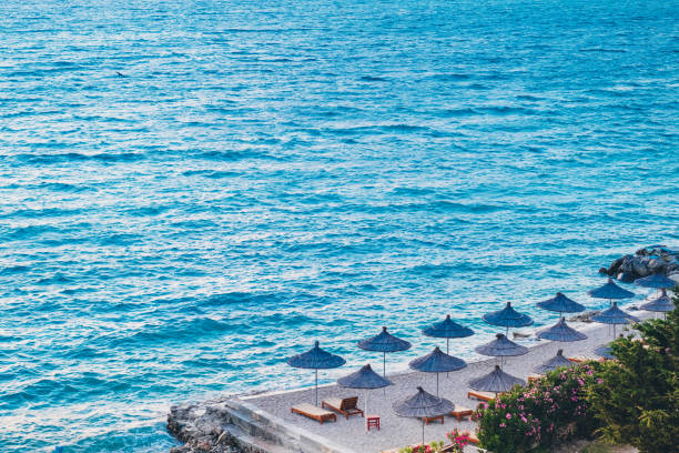 ionian beach in albania seascape vlora radhime