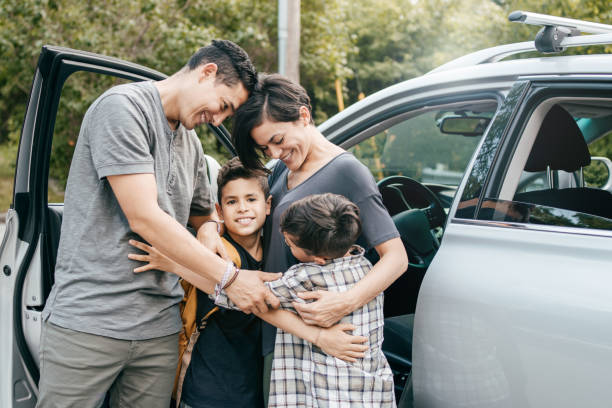 istock Ready for road adventure with kids 1282215599