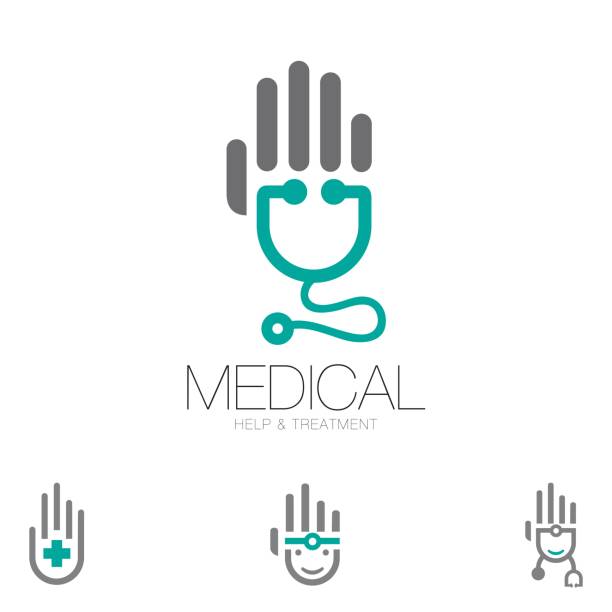 Medical Help and treatment Medical Help and Treatment vector symbol set dr logo stock illustrations