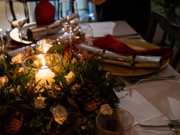 istock A table beautifully set up for a winter celebration 1282216128