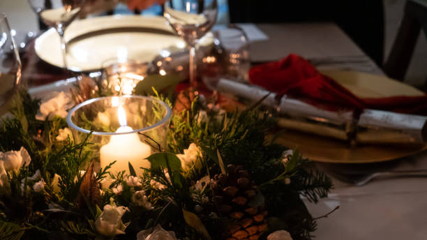 istock A table beautifully set up for a winter celebration 1282216129
