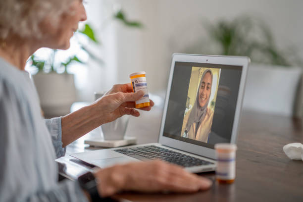 istock Senior woman on a telemedicine call 1282217585