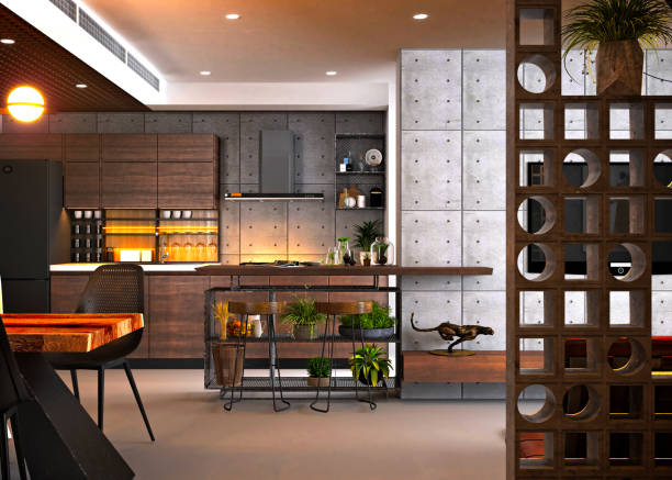 istock 3D Render of Living room 1282218189