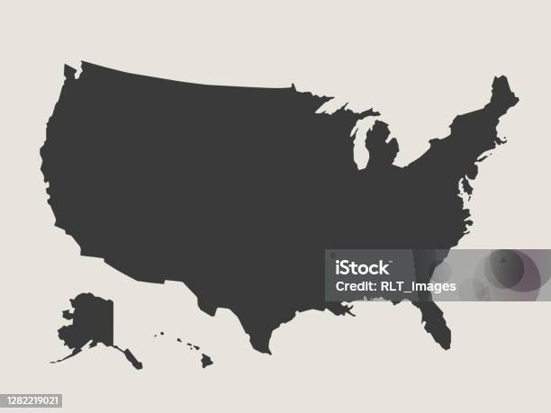 미국 벡터 맵 일러스트레이션 미국에 대한 스톡 벡터 아트 및 기타 이미지 - 미국, 지도, 벡터