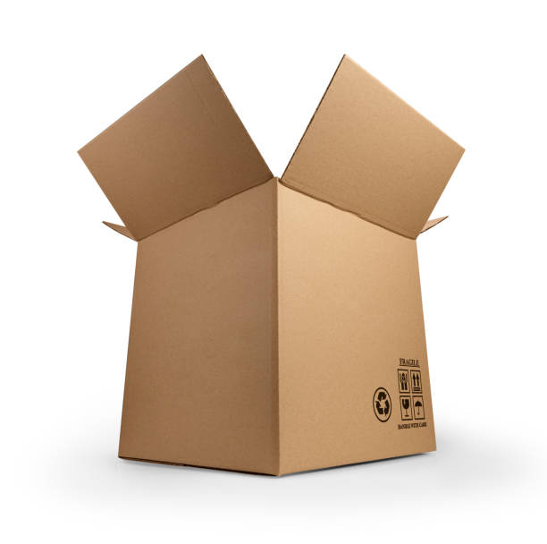 istock Cardboard box isolated on white background with clipping path 1282219876