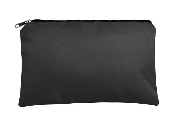 istock Black toiletry bag isolated on white background 1282219938