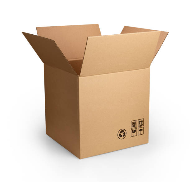 istock Cardboard box isolated on white background with clipping path 1282219939