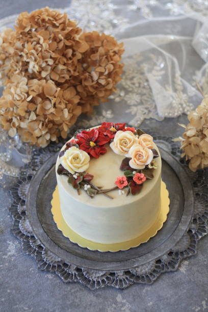 istock Winter Rose Buttercream Flower Cake 1282220630