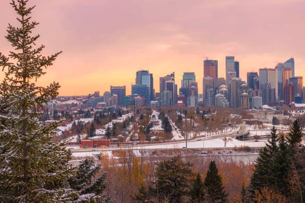 istock Cloudy Winter Sunrise Over Downtown Calgary 1282222579