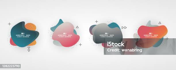 Id Tags Gradient Abstract Trendy Colorful Gradient Fluid Shape Tag Set Design Artwork ...