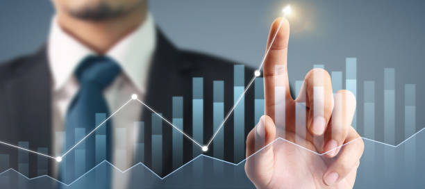 istock Businessman plan graph growth and increase of chart positive indicators in his business 1282229778
