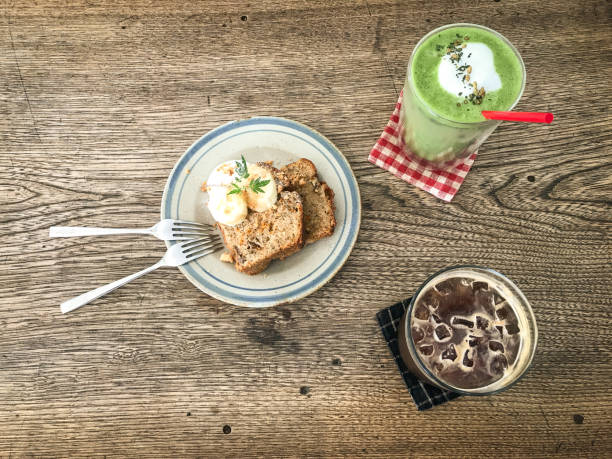 Afternoon time having coffee and deserts