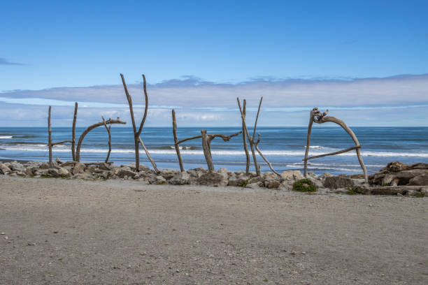 istock Hokitika Beach Driftwood Sign 1282235249