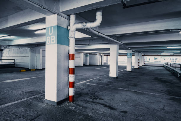 istock Parking garage of a modern building 1282239560