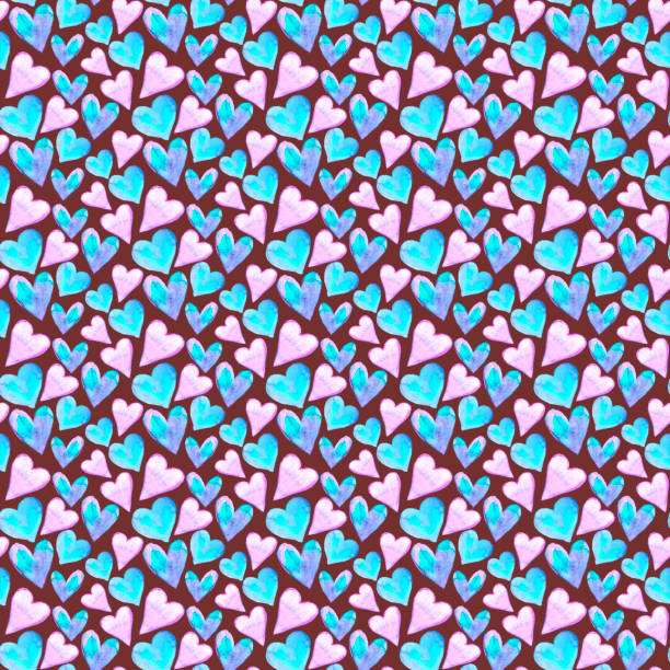 istock Seamless pattern with watercolor hearts. Romantic love hand drawn backgrounds texture. For greeting cards, wrapping paper, wedding, birthday, fabric, textile, Valentines Day, mothers Day, easter 1282241089