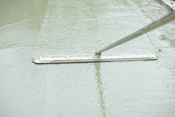 istock Pour concrete with cement on the construction site 1282241891