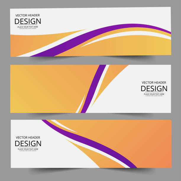 Abstract header colors shape vector design. Abstract corporate business banner web template. Abstract header colors shape vector design. Abstract corporate business banner web template, horizontal advertising. heading stock illustrations