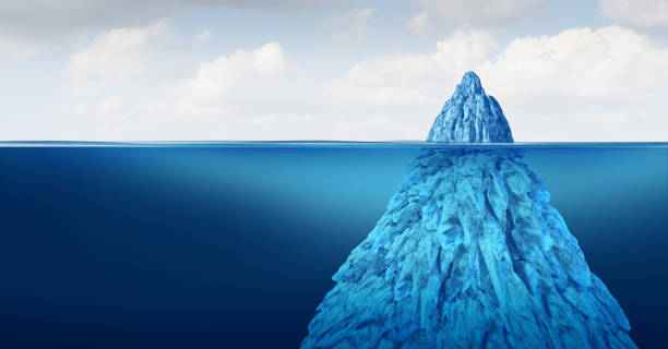 concetto iceberg - hiding foto e immagini stock