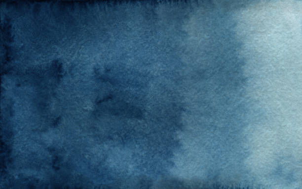 Navy blue watercolor and paper texture in good quality. Abstract dark gradient hand drawn by brush grunge background. Painted with liquid paints on canvas Navy blue watercolor and paper texture in good quality. Flowing paint with streaks. Abstract dark gradient hand drawn by brush grunge background. Painted with liquid paints on canvas dark blue sky clouds stock illustrations