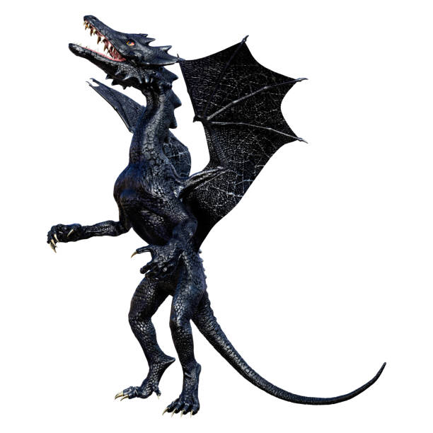 istock 3D illustration fantasy dragon on white 1282258584