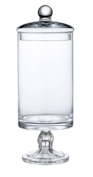 istock Glass storage jar for cookies isolated on white 1282259910