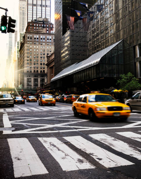 istock New York City Rush Hour Yellow Cabs. 1282262303