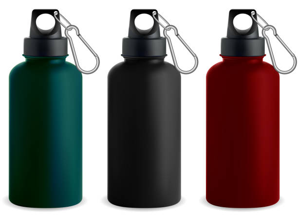 istock Water bottle. Steel metal thermo flask. Sport. 3d 1282262495