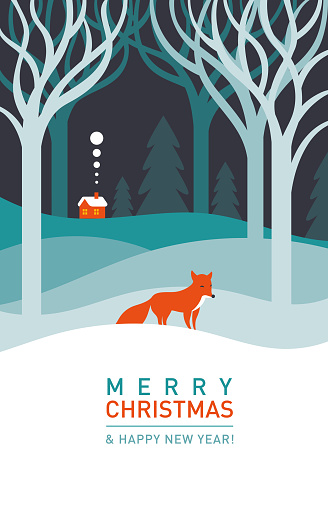 Christmas Greeting card design . Poster. Happy New Year. Merry Christmas. Seasons Greetings.