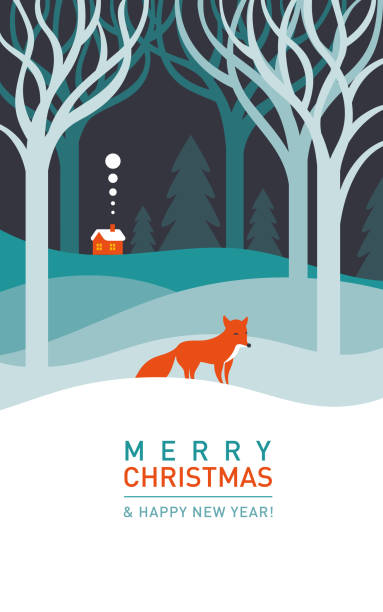 Christmas Greeting card design . Poster. Happy New Year. Merry Christmas. Seasons Greetings. Christmas Greeting card design . Poster. Happy New Year. Merry Christmas. Seasons Greetings. winter silhouettes stock illustrations