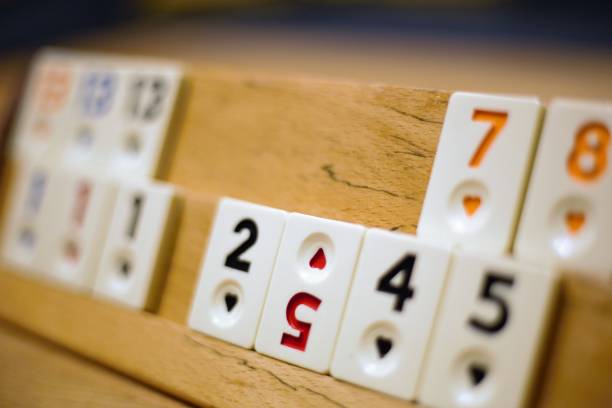 gry remik - rummy leisure games number color image zdjęcia i obrazy z banku zdjęć