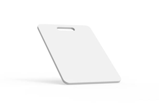 istock Plastic chopping board mockup, cutting board template on isolated white background, 3d illustration 1282283495