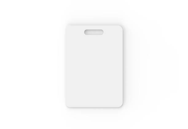 istock Plastic chopping board mockup, cutting board template on isolated white background, 3d illustration 1282283498