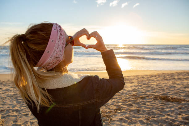 istock Woman loving Santa Monica Beach 1282283594