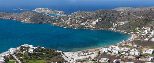 istock Harbor and waterfront of Ios island, Cyclades, Greece 1282283736