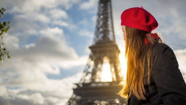 istock Young stylish woman in Paris 1282284454