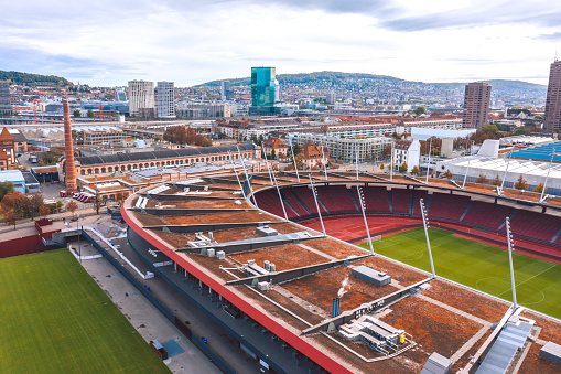 Zurich / Switzerland - September 2020: Letzigrund, home stadium of FC Zürich and Grasshopper Club
