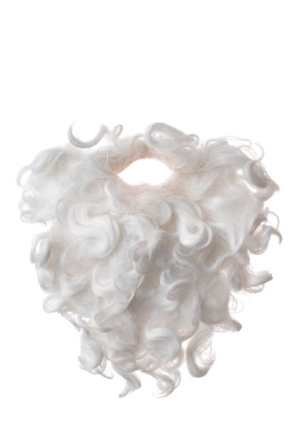 istock Santa Claus Beard And Mustache Hair On White Background 1282288772