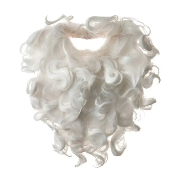 Photo of Santa Claus Beard And Mustache Hair On White Background