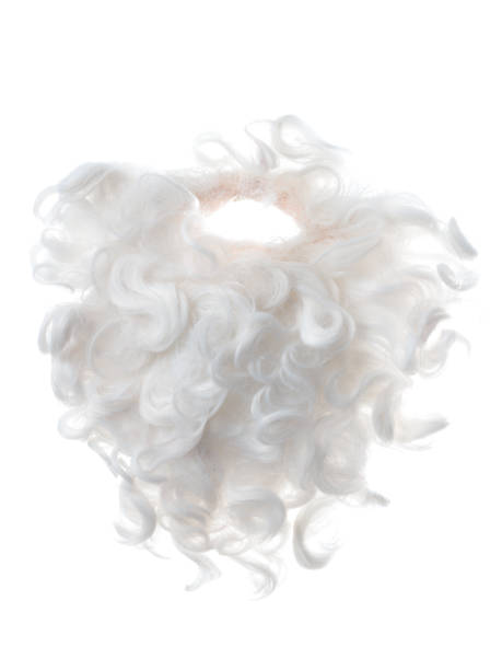 istock Santa Claus Beard And Mustache Hair On White Background 1282289754