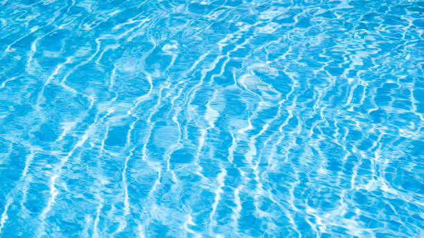 istock Waving water texture backdrop. Swimming pool water sun reflection background. Ripple water. Water background abstract 1282290028