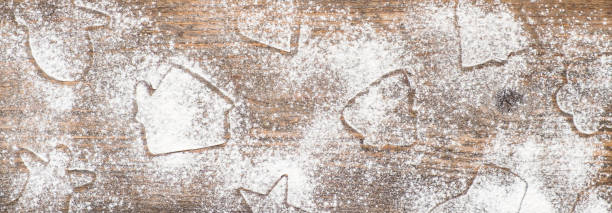 istock Christmas decorations made of flour, baking banner 1282291725