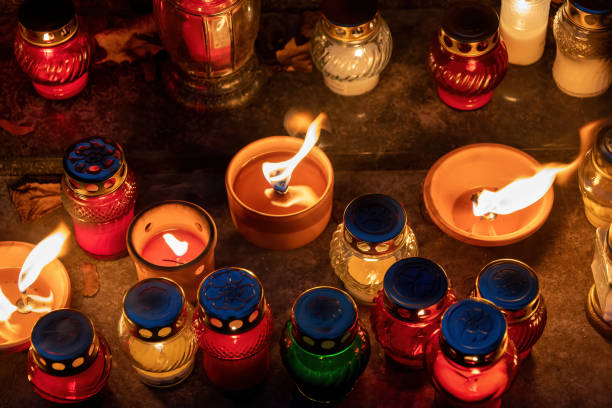 istock Candle Lights On All Saints Day At Night 1282293175