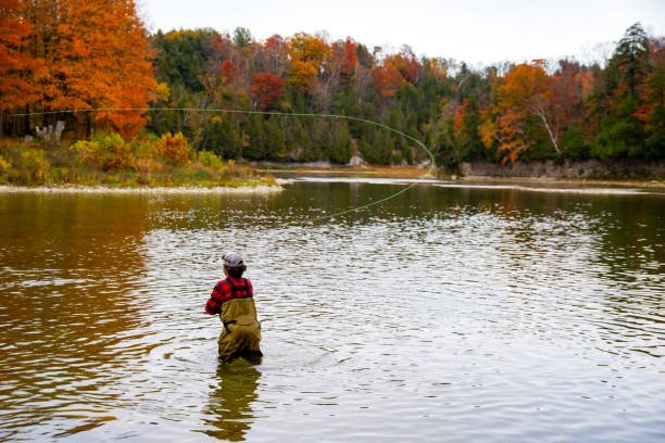 istock A young fly fisherman in a river during the fall. 1282295278